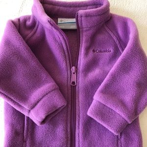 NWOT Columbia fleece 3-6 months purple